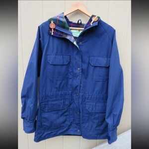 Eastern Mountain Sports Plaid Jacket with Hood